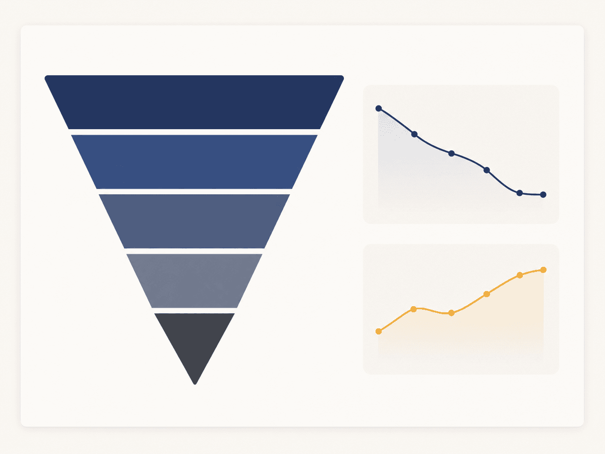 Growth metrics and funnel board example output